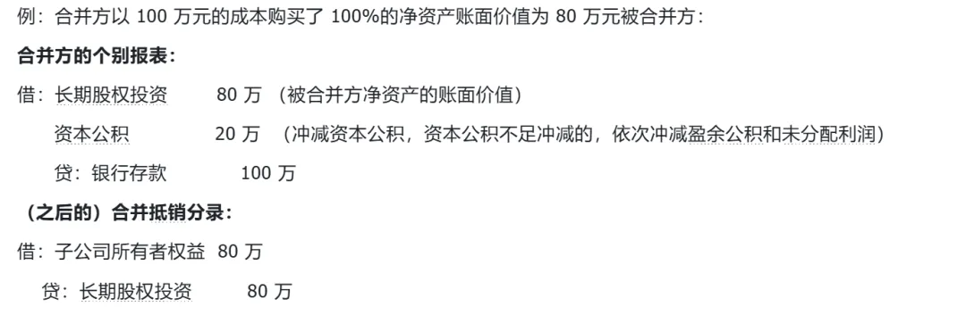 准备阶段-同一控制下的企业合并